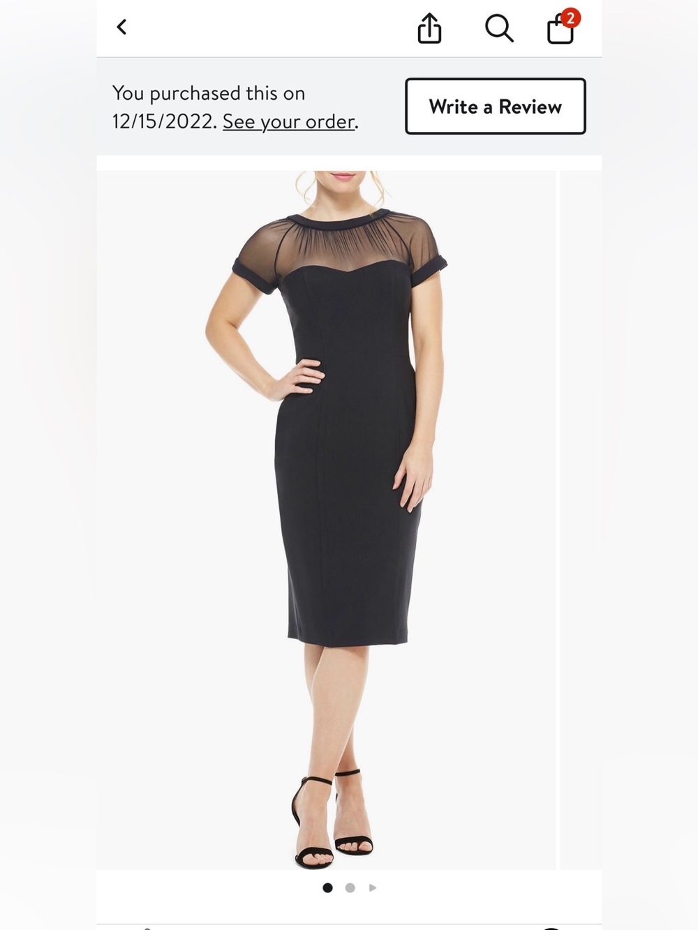 Maggy London Illusion Yoke Crepe Cocktail Dress